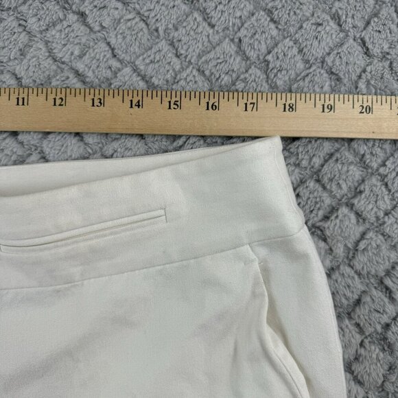 Lauren Ralph Lauren White Womens Capri's‎ Size 16 side slit LRL EUC - Picture 9 of 9